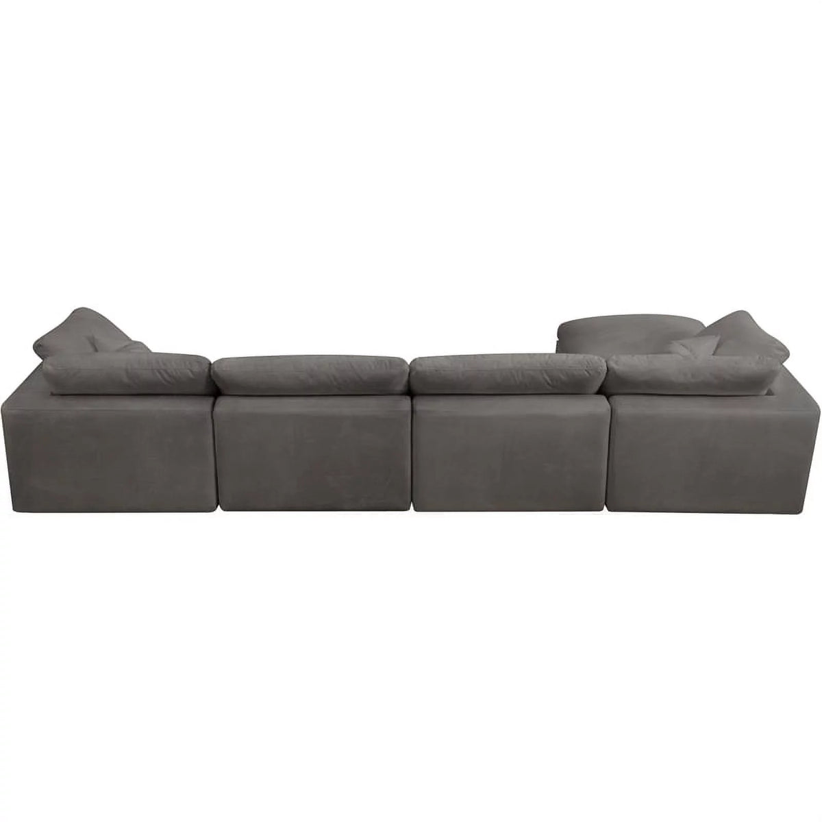 Gray Velvet Modular Sectional A74385
