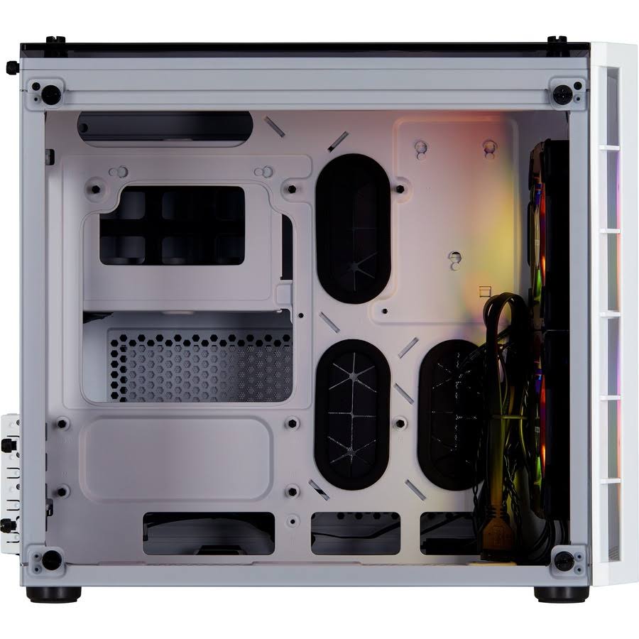 White Tempered Glass Micro ATX Case S4569