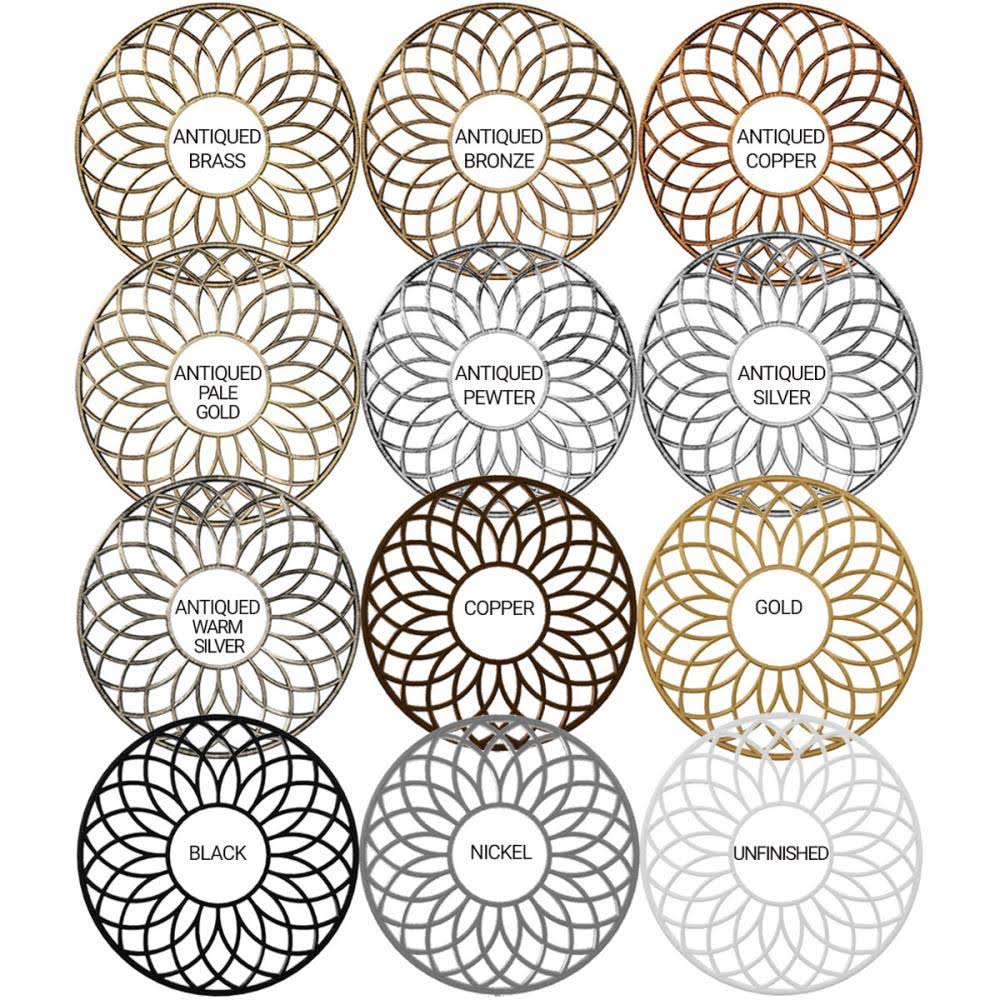 26x22OD x 8 7/8x22ID x 3/4x22P PVC Pierced Ceiling Medallion W10577