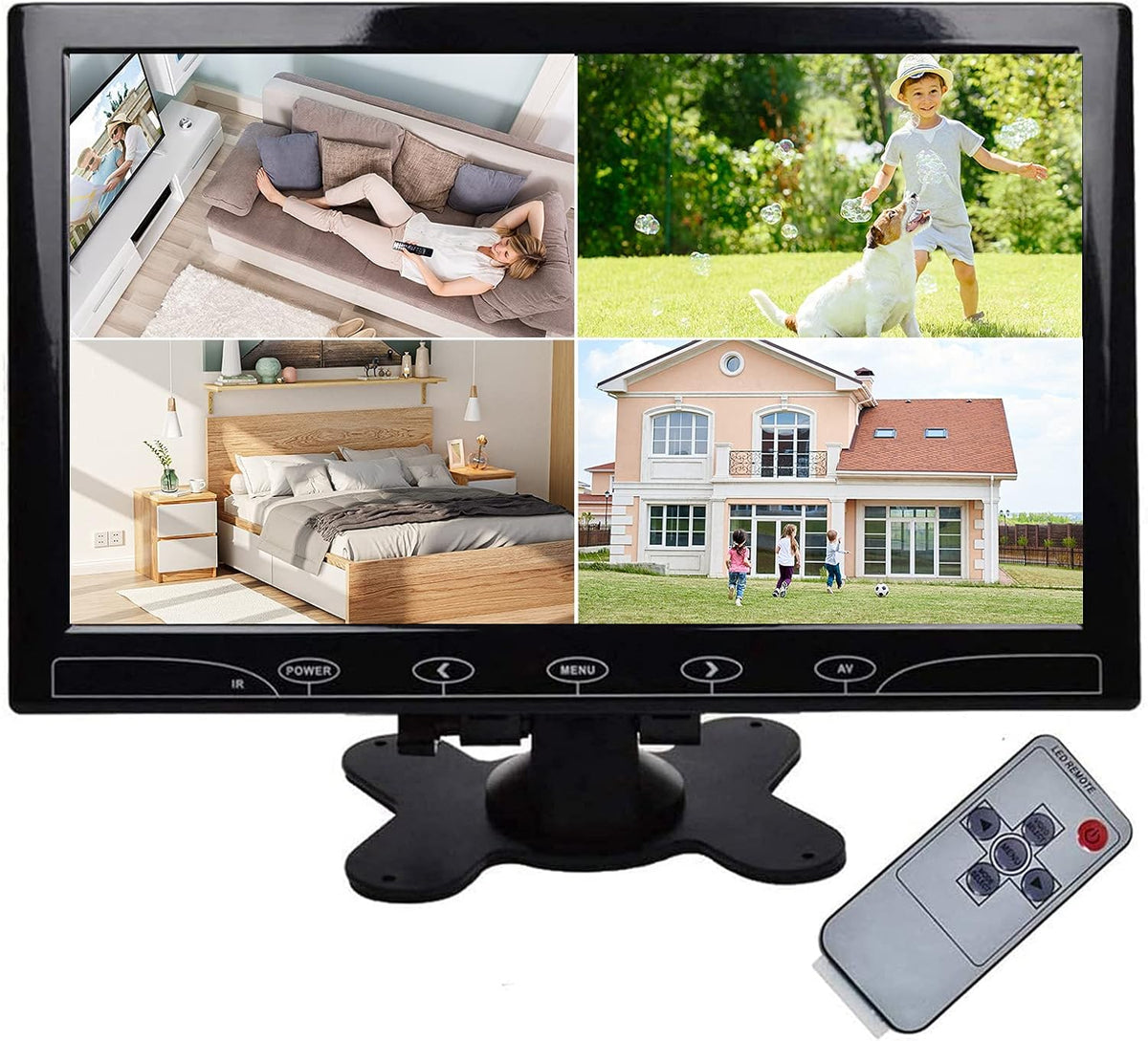 10.1 Inch Security CCTV Monitor with Remote Control Pack of 2 R8058