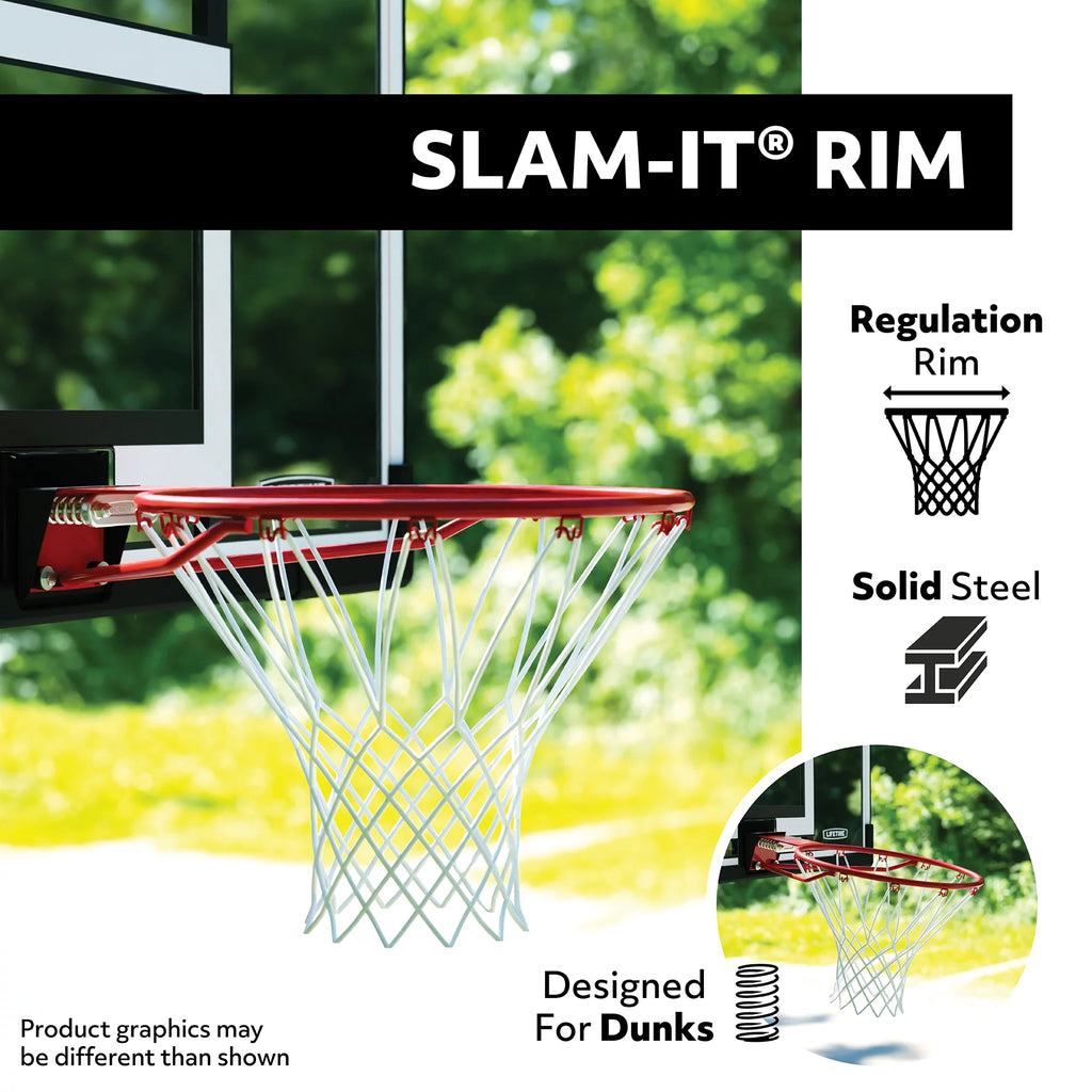 Basketball Backboard and Rim Combo 44 inch Polycarbonate Z75354