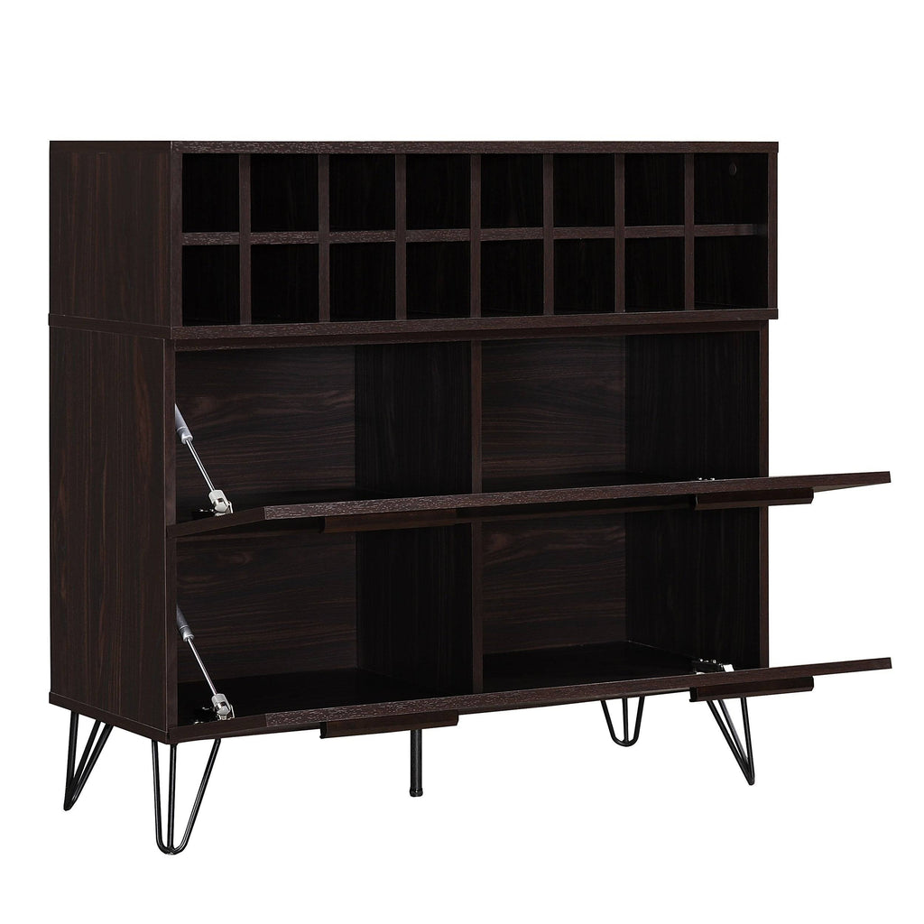 Bar Cabinet in Sonoma Gray Oak and Black A96935