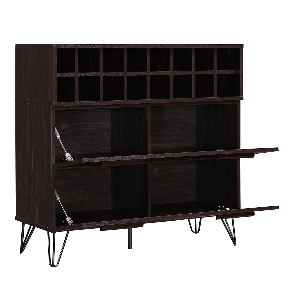 Bar Cabinet in Sonoma Gray Oak and Black A96935