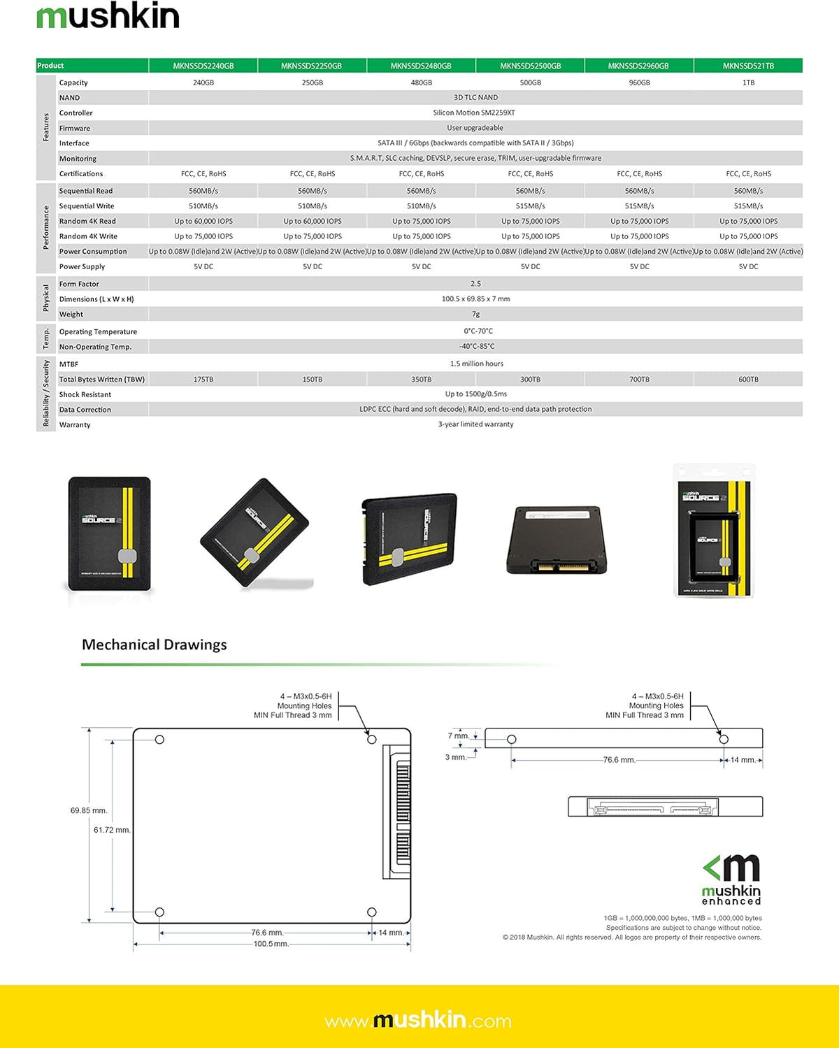 2TB 2.5 Inch SATA III Internal Solid State Drive F529