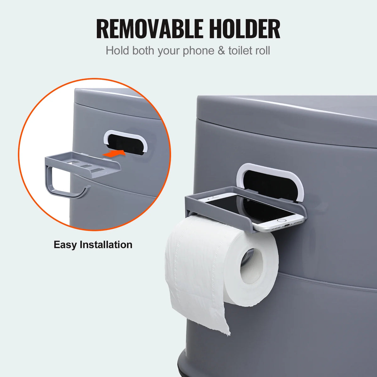 Portable Camping Toilet with Lid F503642