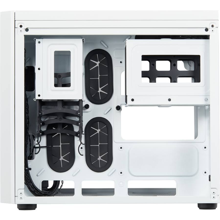 White Tempered Glass Micro ATX Case S4569