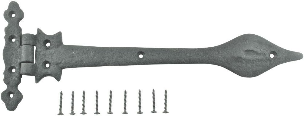 Black Wrought Iron Door Hinge 11.25 Long Pack of 4 K4895