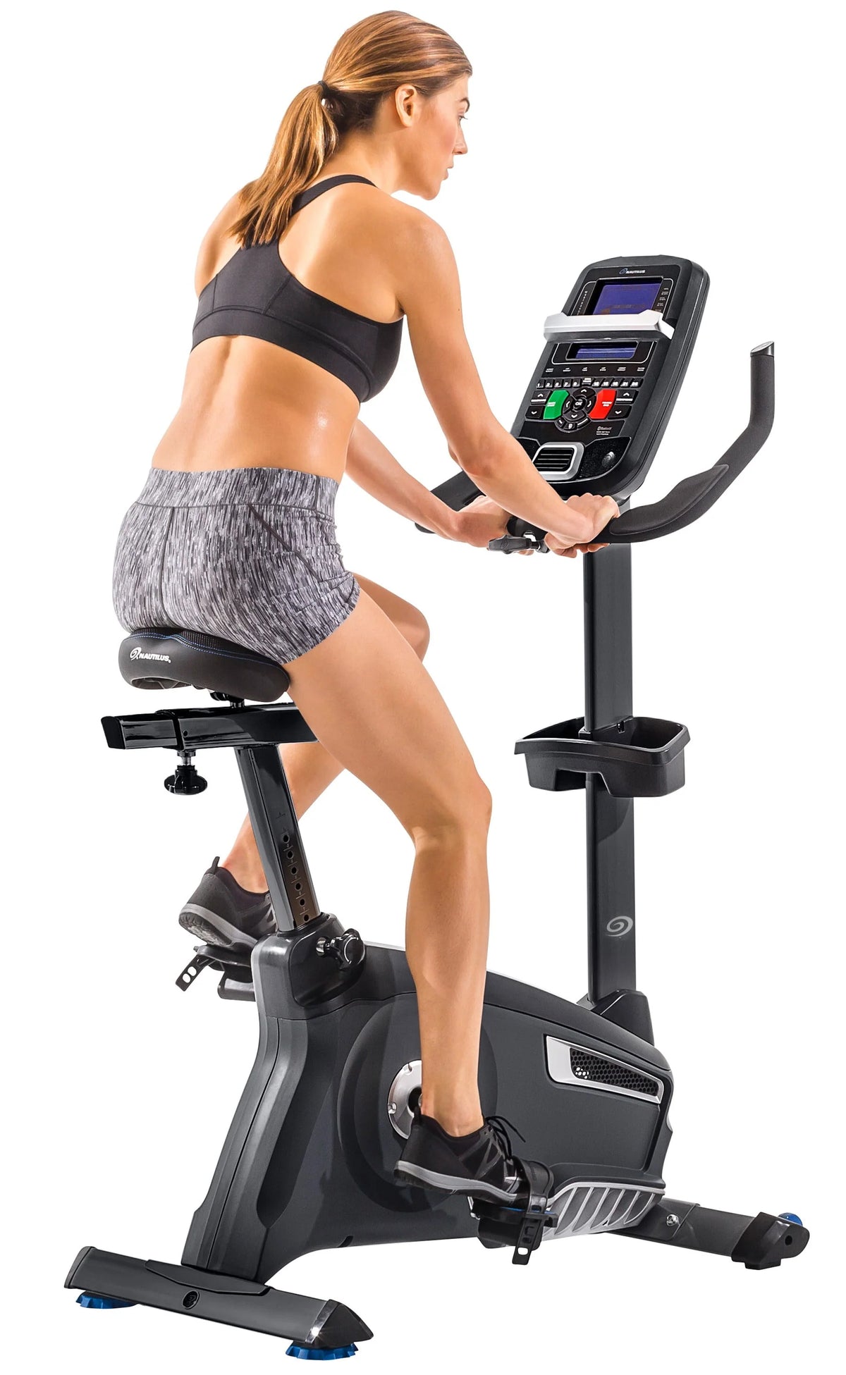 Upright Exercise Bike with Bluetooth Connectivity and 25 Levels of Resistance L77610