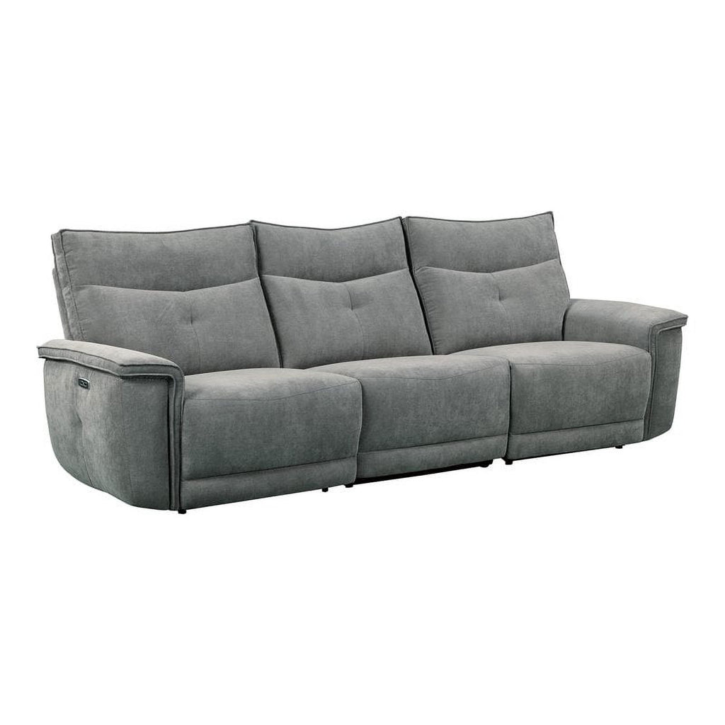 3-Piece Wood & Fabric Sofa in Dark Gray J42423