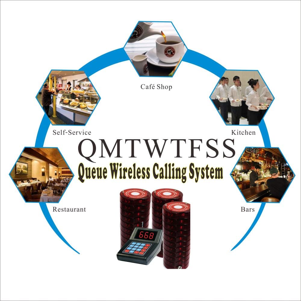 30 Coaster Pagers + 1 Keypad Wireless Calling System S272240