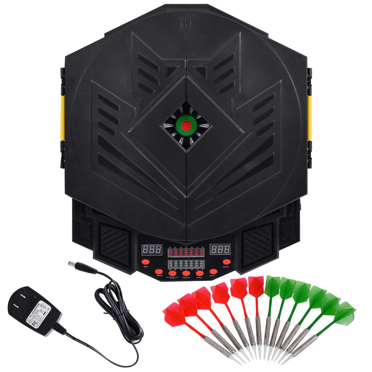 Electronic Dartboard Cabinet Set with 12 Darts Q63428