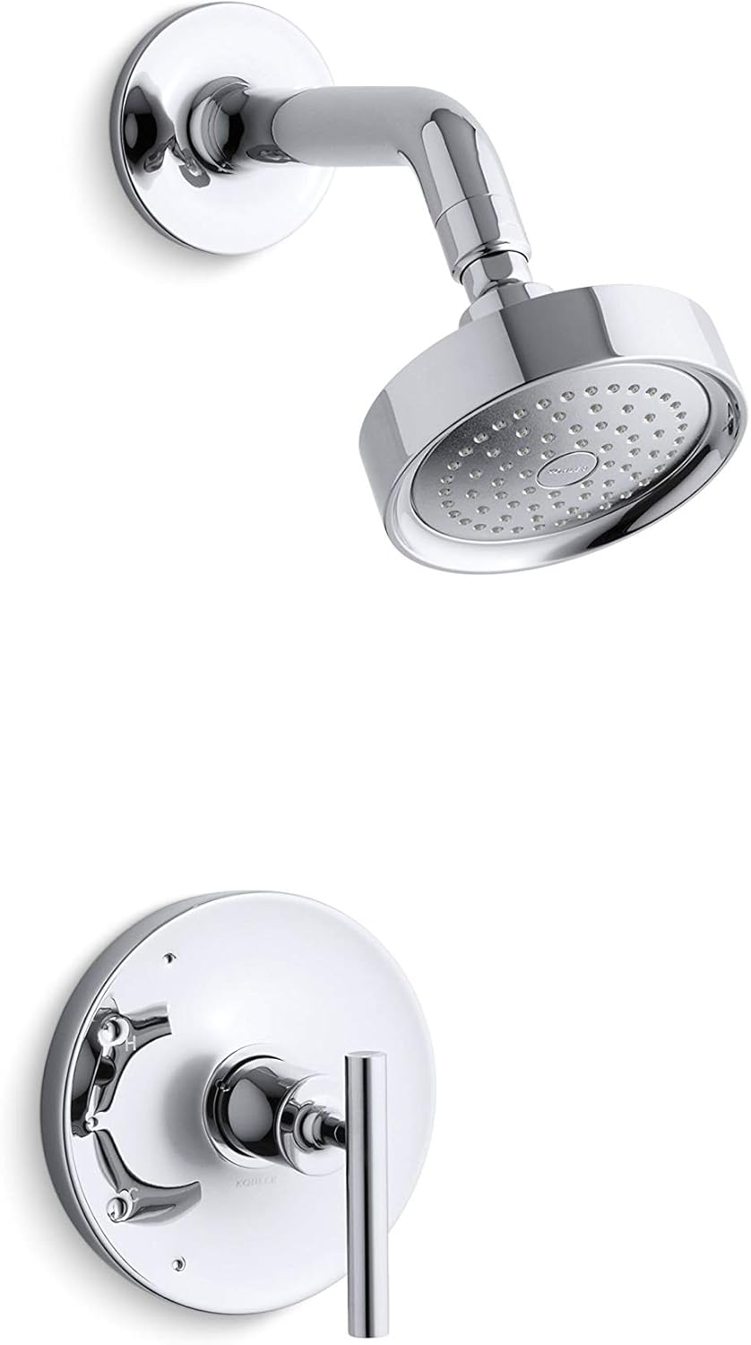 Polished Chrome Shower Trim with Lever Handle and 2.5 gpm Showerhead B274