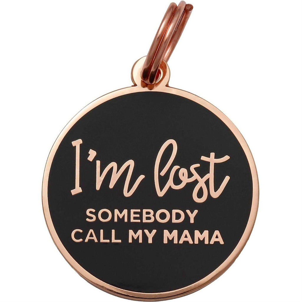 Rose Gold & Navy Pet ID Tag Y42788