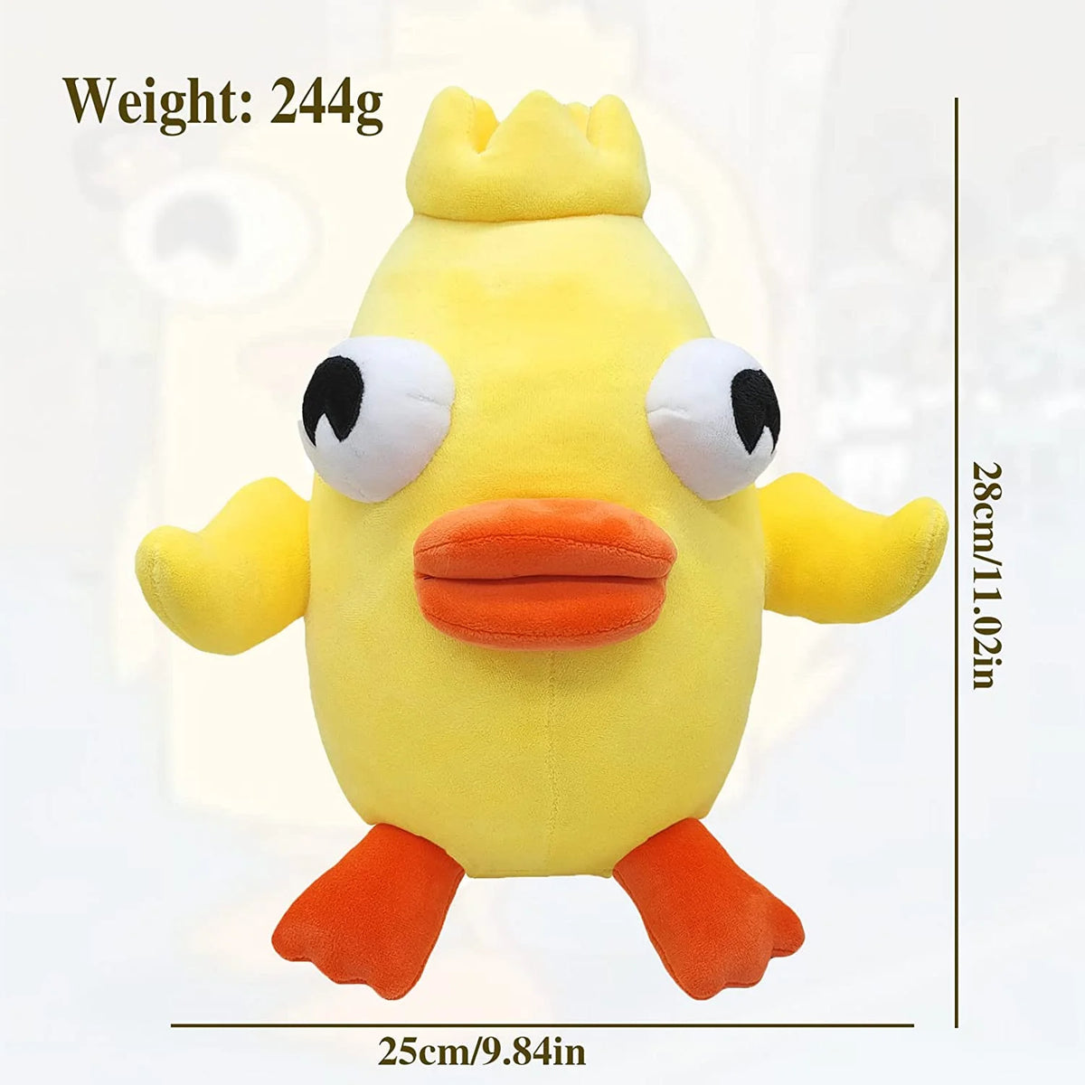 Peach Duck Plush Toy Doll W1635