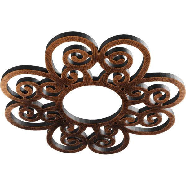 26x22OD x 8 7/8x22ID x 3/4x22P PVC Pierced Ceiling Medallion W10577