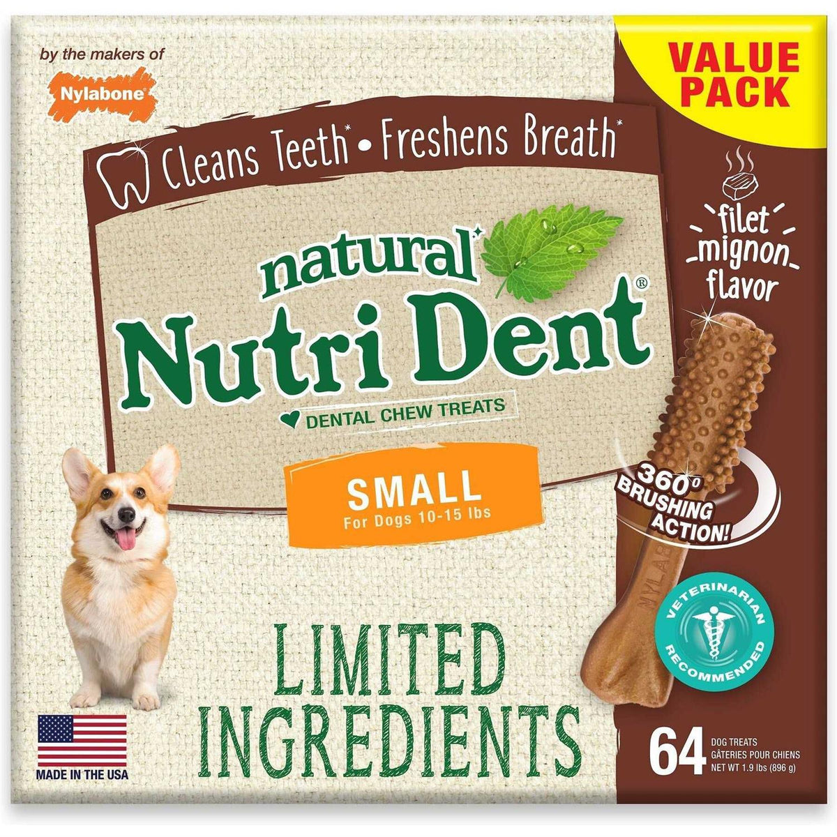 Nutri Dent Dental Chews Filet Mignon Z3416