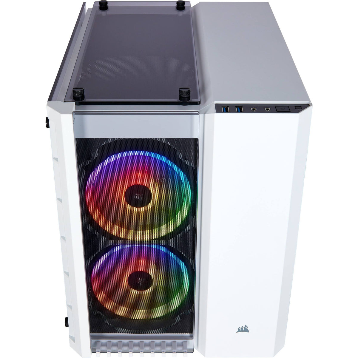 White Tempered Glass Micro ATX Case S4569