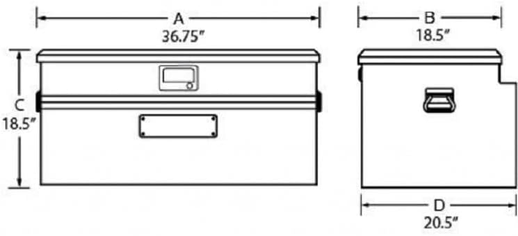 Flush Mount Box Aluminum Black I918