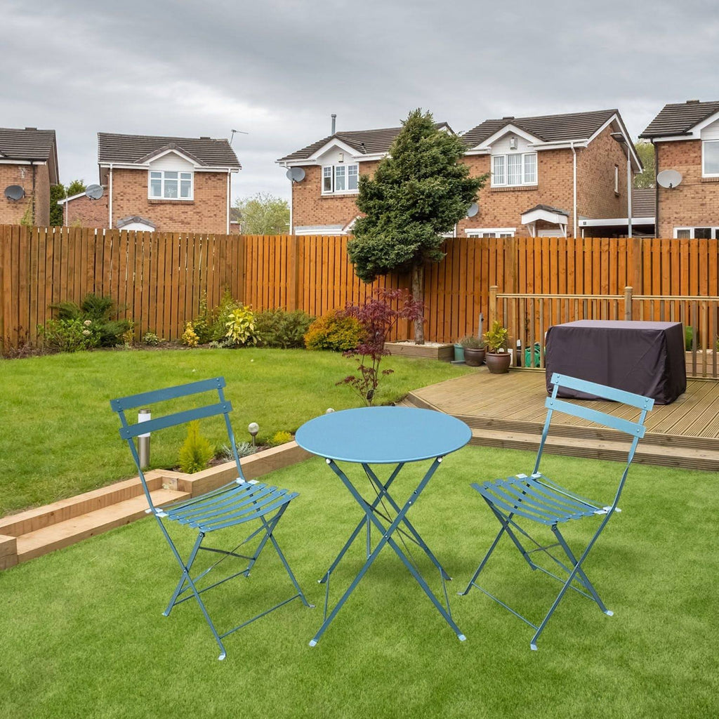 3 Piece Foldable Steel Bistro Set B398