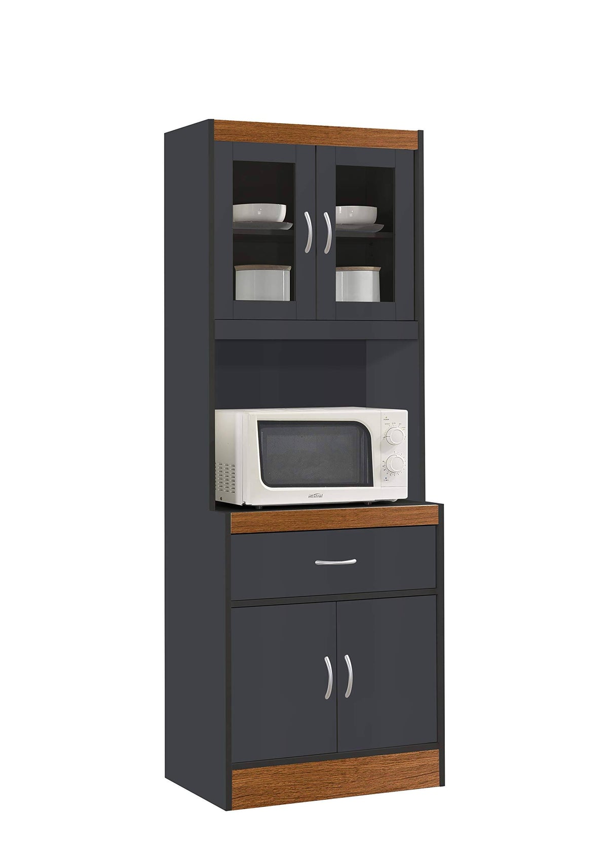 Gray-Oak Wood Kitchen Cabinet with 1 Drawer B655