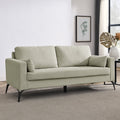 Beige Corduroy 3-Seater Sofa with Square Arms R850819