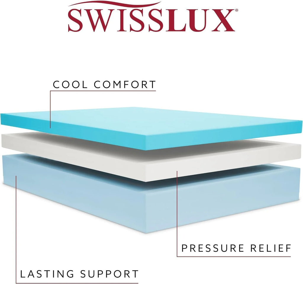White Full Size 10 Inch Medium Plush Memory Foam Mattress M6837