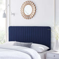 Royal Blue Tufted Upholstered Fabric Full/Queen Headboard X71413