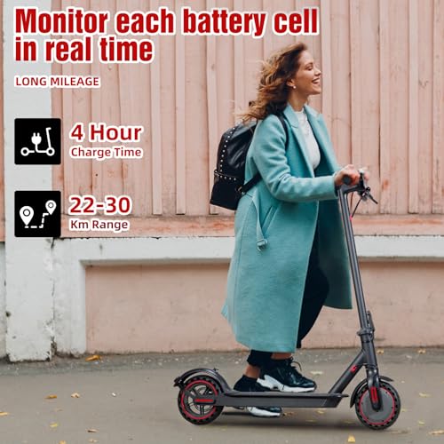Electric Scooter, 350W/500W, 8.5" Tires, 21 Miles Range, 16/19Mph, Folding E-Scooter with Dual Braking, APP Control I9173