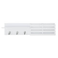 White Wall Shelf and Mail Holder with 3 Hooks S779