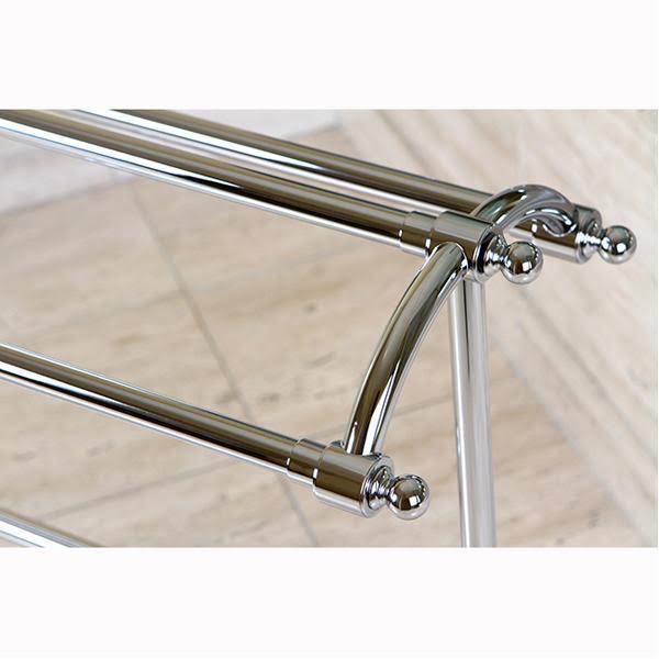 Satin Nickel Pedestal Towel Rack N2296