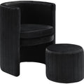 Black Velvet Accent Chair J49528