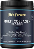 Hydrolyzed Multi Collagen Peptides Protein Powder with Digestive Enzyme Unflavored Y7612