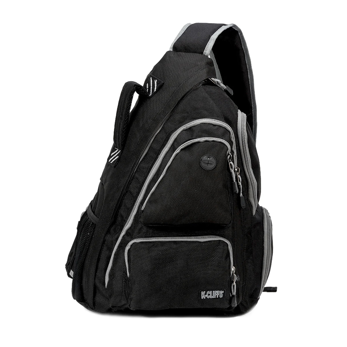 Black Polyester Sling Backpack W424