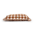 Brown Gingham Print Envelope Dog Bed D25777