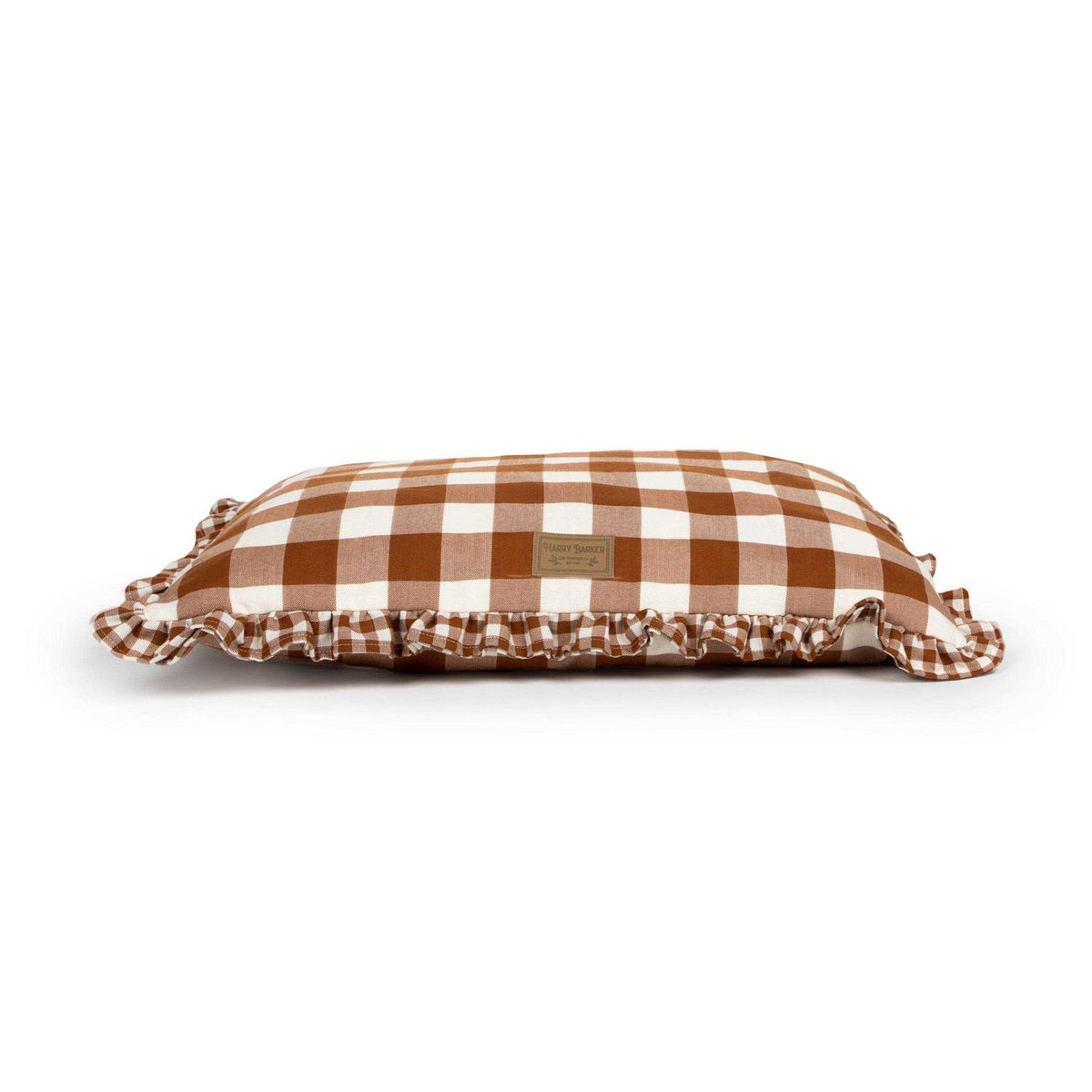 Brown Gingham Print Envelope Dog Bed D25777