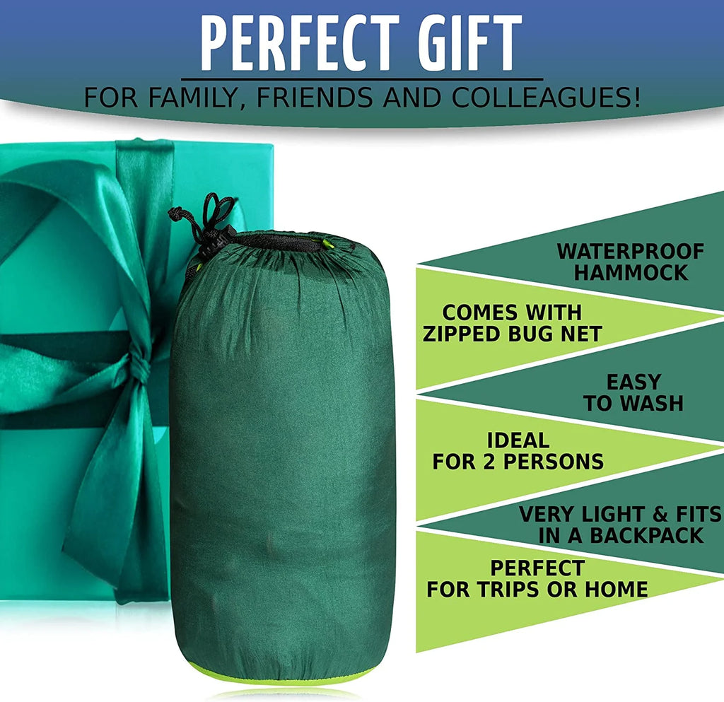 Camping Hammock with Mosquito Net and Tree Straps I9783