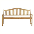 Steel and Acacia Wood Bench in Teak Color Q18079