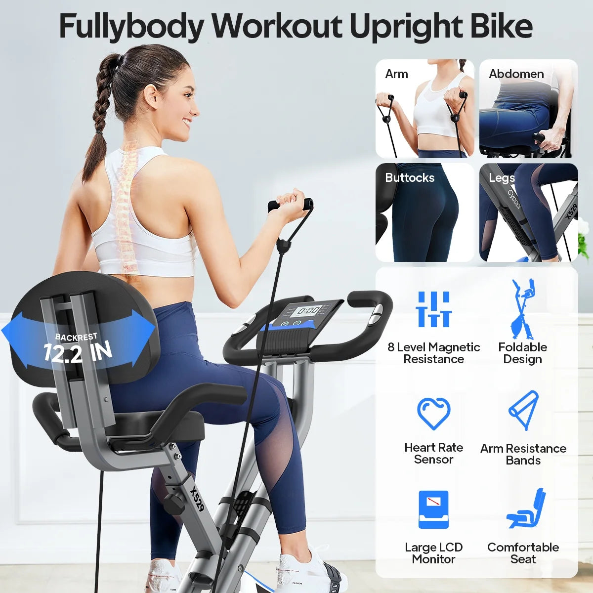 Folding Exercise Bike 300 lbs H966