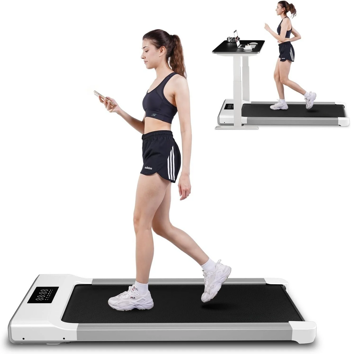 300lb 2.5HP Under Desk Treadmill with LED Display K330