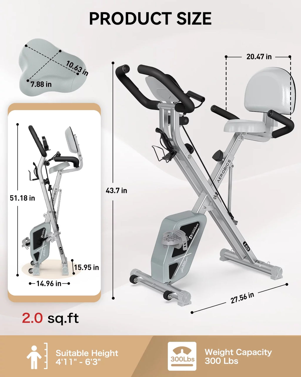 Foldable Magnetic Exercise Bike L55835