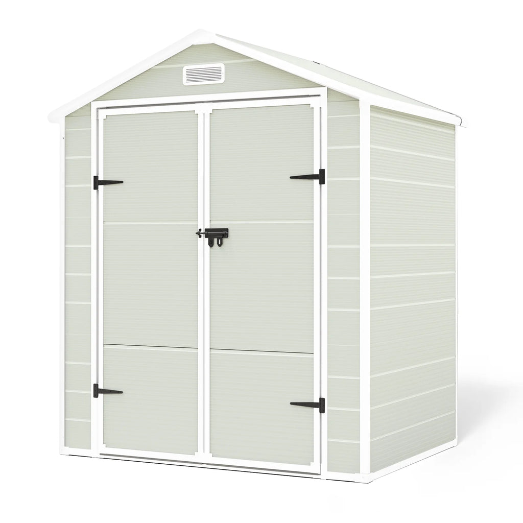 6x4.5 FT Resin Outdoor Storage Shed with Lockable Door F78296