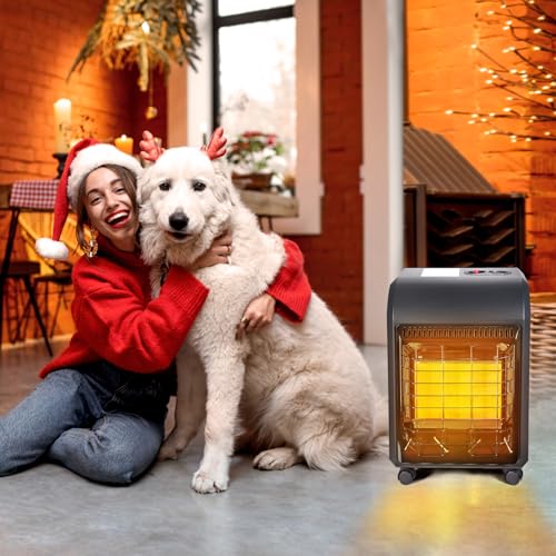 Propane Patio Heater, Portable Outdoor 18000BTU Gas Radiant Heater E60783