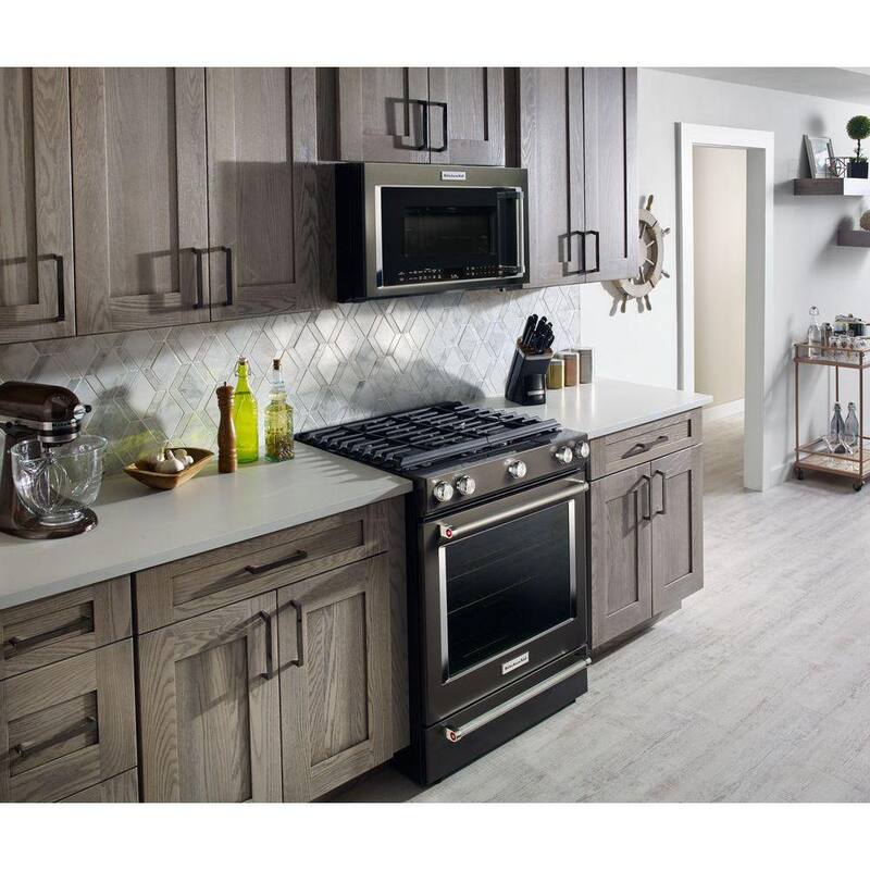 5.8 cu. ft. Slide-In Gas Range in Black Stainless F6308