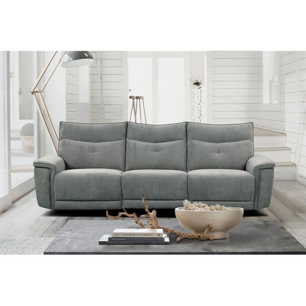 3-Piece Wood & Fabric Sofa in Dark Gray J42423