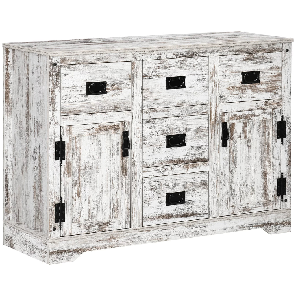 White 5 Drawer Buffet Cabinet W308532