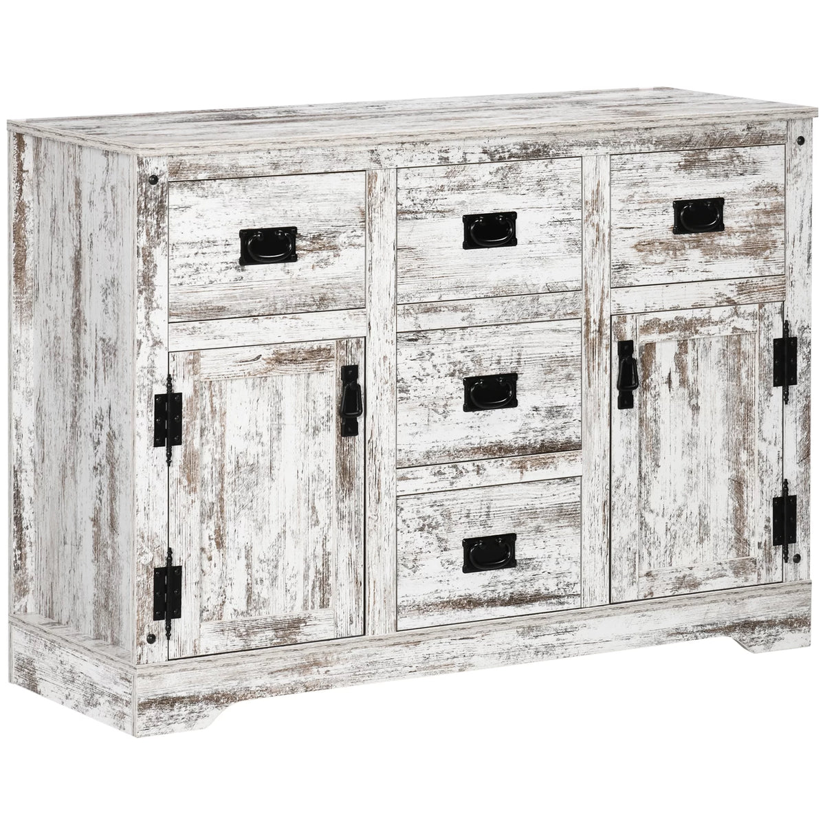 White 5 Drawer Buffet Cabinet W308532