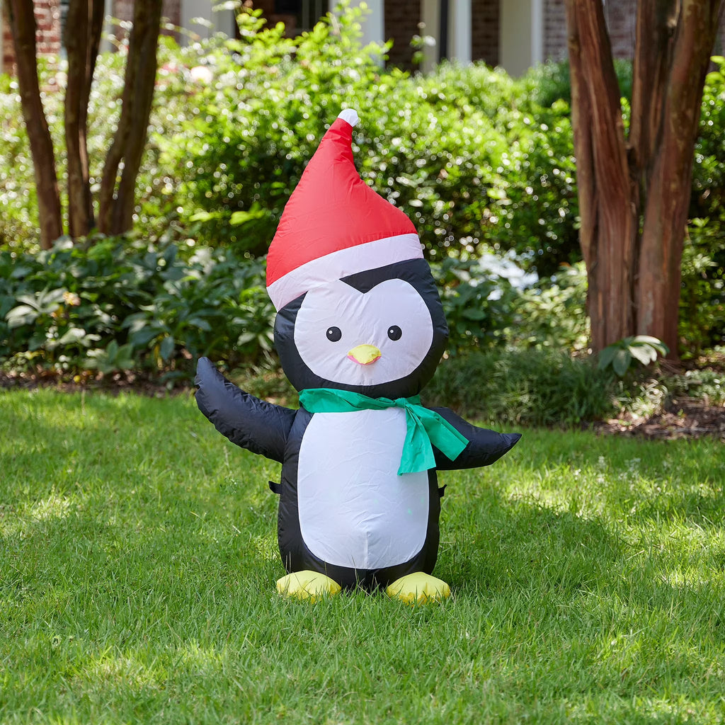 3.5ft Penguin with Disco Lights Christmas Inflatable E742