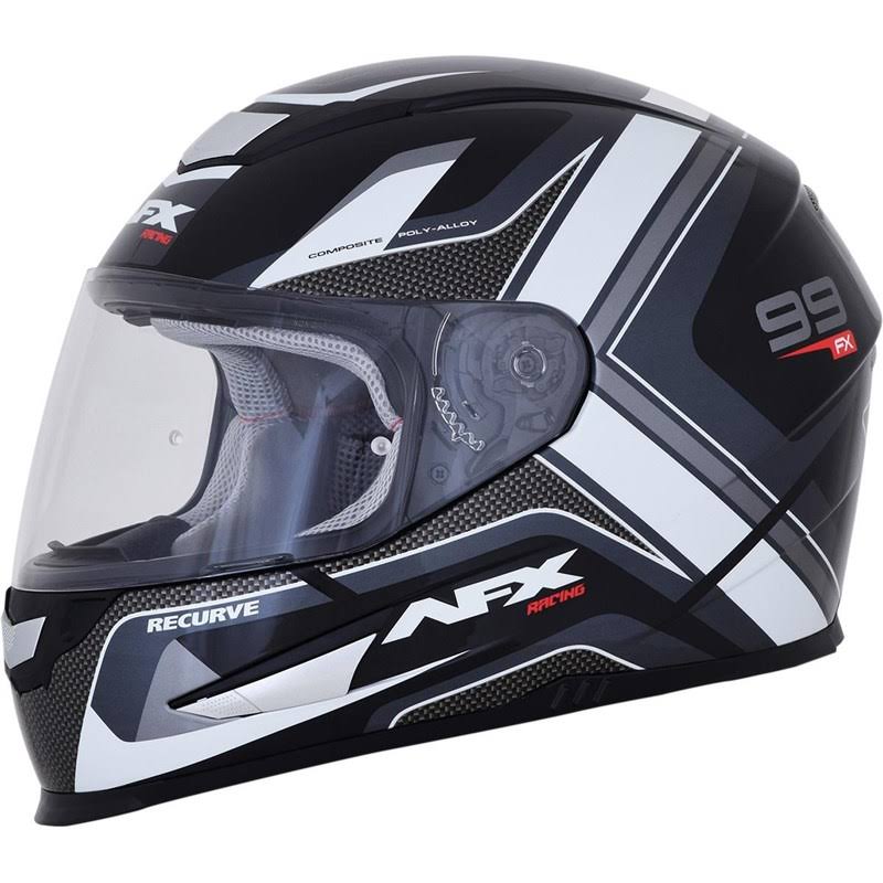 Pearl White/Red Recurve Helmet F366