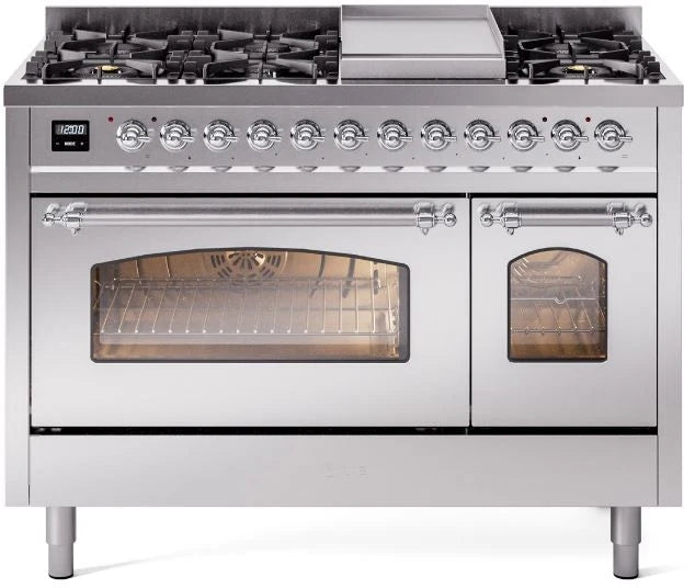 48 Dual Fuel Natural Gas Range Stainless Steel M977