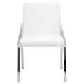 White/Polished Stainless Dining Chair A356